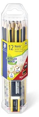 Produktbild von STAEDTLER Noris 120 Bleistift-Set mit 12 Bleistiften HB, Radierer und Spitzer