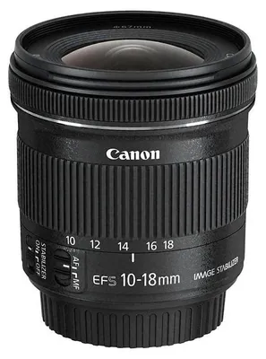 Productafbeelding van Canon 10-18 mm / F4,5-5,6 EF-S IS STM zoomobjectief voor Canon spiegelreflexcamera's, F4,5 (groothoek) - F5,6 (tele), beeldstabilisator, ultrasone motor, autofocus, 67 mm filterdiameter