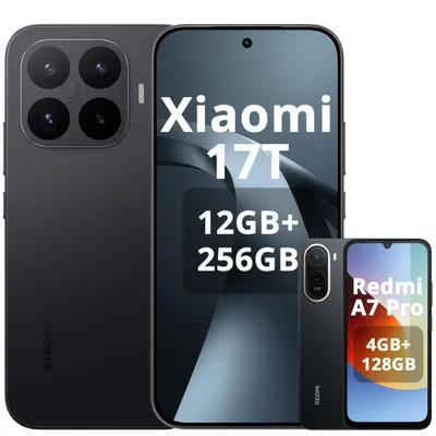 Immagine prodotto di Xiaomi 17T 5G 256 GB 12 GB, 6,59", 6500 mAh, doppia SIM, teleobiettivo Leica 5x (nero), include in omaggio un Redmi A7 Pro (4+128 GB)