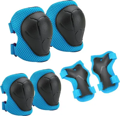 Produktbild von Knieschoner, Rollschuh-Kinderschutz 6-teiliges Set, Kinderschutz-Ellenbogenschoner für Inlineskates, Roller, Fahrräder und Rollerblades