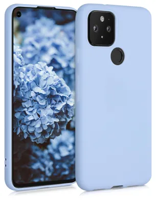 Produktbild von kwmobile Handyhülle für Google Pixel 5 Hülle - TPU Case - Kabelloses Laden - Schutzhülle Cover in Hellblau matt