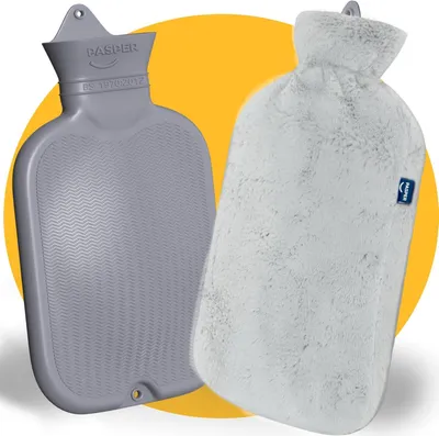 Obrázok produktu pre Termofor 3.5 L, flisový poťah, sivá, do postele