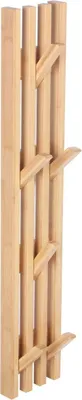 Obrázok produktu pre BEGRYF nástenný vešiak z bambusu na uteráky 80 cm háčik na kabáty kúpeľňový nástenný vešiak moderný úzky