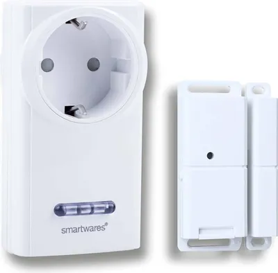 Produktbild von Smartwares 10.043.95 Funksteckdose mit Magnetkontakt SH5-SET-KHC, Kabellos, Weiß, 3600 W, Wand, 433.92 MHz, Drinnen