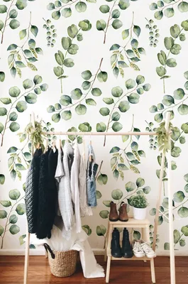 Produktbild von Coloray Fototapete 208x146 cm An Einer Wand Latex Latextapete - Eukalyptus floral.