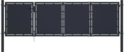 Immagine prodotto di Cancello da giardino in acciaio 350 x 100 cm antracite