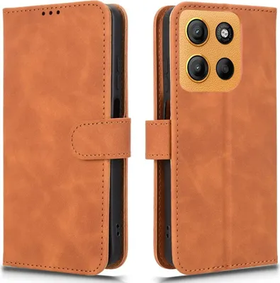 Produktbild von Motorola Moto G15 / G17 (Power) Hülle - Coverup Klapphülle - Braun