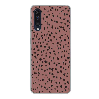 Produktbild von MuchoWow® Handyhülle Schutzhülle Hülle für Samsung Galaxy A50 Polka dots - Muster - Schwarz Silikon Softcase Handy Hülle - Mobiltelefonhülle