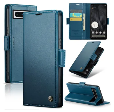 Obrázek produktu pro Google Pixel 8 Pro Pouzdro, RFID Blokování Karet, Pokročilé Flip Kožené Pouzdro s Funkcí Stojánku pro Google Pixel 8 Pro modré