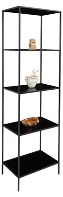 Immagine prodotto di Libreria Vita a 5 ripiani in nero con struttura in acciaio, 51×36×170 cm
