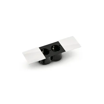 Immagine prodotto di Presa doppia Naber Due, interruttore incorporato, con prese Schuko, bianco