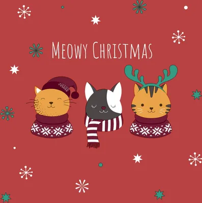 Produktbild von Servietten 33x33 cm - Meowy Xmas