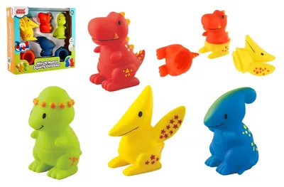 Obrázek produktu pro Dinosaurus skládací gumový v krabici 26x24x8cm 12m+