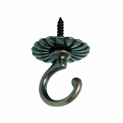 Produktbild von SB Deckenhaken 80mm mit Rosette 40mm schwarz Rosette 40mm sw, VE: 1