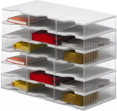 Produktbild von Postverteilstation styropost Grundeinheit 18 Fächer grau/transparent