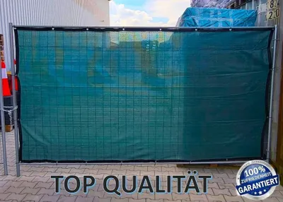 Produktbild von Bauzaunnetz 1,80 x 3,40 Meter Sichtschutz Bauzaun Netz Windschutz Gewebe Grün