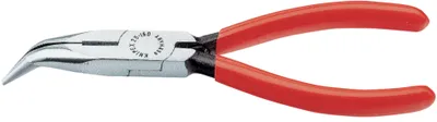 Produktbild von Flachrundzange L.160mm flach/rund 40Grad gew.pol.Ku.-Überzug KNIPEX