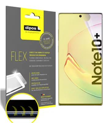 Produktbild von 2x ochranná fólie pro Samsung Galaxy Note 10 Plus, 100% pokrytí displeje, dipos Flex