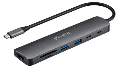 Obrázek produktu pro Ewent EW1152, Kabel, USB 3.2 Gen 1 (3.1 Gen 1) Type-C, 100 W, Šedá, SD, SDHC, SDXC, MMC, RS-MMC, MicroSD (TransFlash), MicroSDHC, MicroSDXC, 2 TB