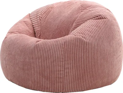 Produktbild von icon Klassischer Sitzsack Bean Bag Kingston, Cord Kuschelstuhl Sitzsäcke Für Das Wohnzimmer, Rosa - Hergestellt in Deutschland