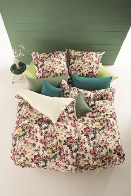 Produktbild von Fleuresse Mako-Satin Bettwäsche 155x220 Fleurose Rosen Vögel rose 113949-4