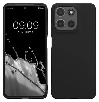 Produktbild von kwmobile Hülle für Motorola Moto G15 / G15 Power/ G17 / G17 Power TPU Case - Handyhülle unterstützt kabelloses Laden, flexible Schutzhülle, gummiertes