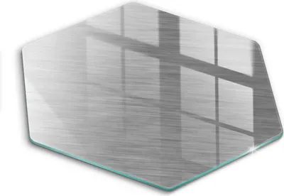 Produktbild von Glasschneideplatte - Herdabdeckplatte - Hexagon 40 cm -Schneidebrett - Spritzschutz - Hintergrund für Metalltextur
