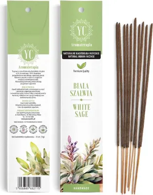 KADZIDEŁKA INDYJSKIE BIAŁA SZAŁWIA (10 szt.) 16 g - YOUR CANDLE