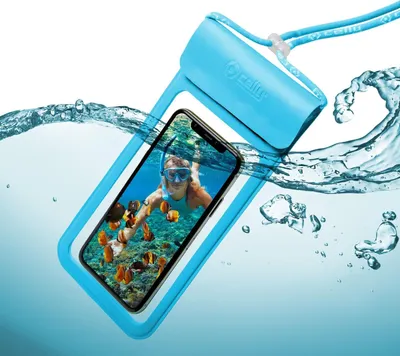 Produktbild von Celly SPLASHBAG19LB, Mantelhülle, Jede Marke, 16,5 cm (6.5"), Blau