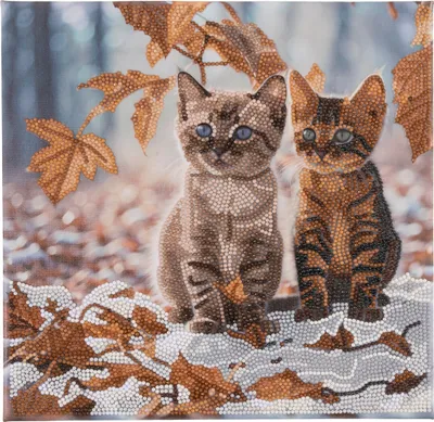 Produktbild von Diamond Painting "Crystal Art Kit", 30 x 30 cm Autumn Kittens