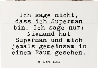 Produktbild von Mr. & Mrs. Panda holzschachtel Ich sage nicht, dass... 22 x 15 cm - Weiß - Geschenk, Spruch Sprüche Weisheiten Zitate Lustig Weisheit Worte, geschenkkiste, fotobox, Kiste