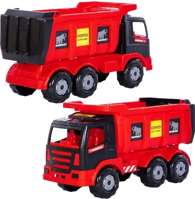 Productafbeelding van Van der Meulen Kipper Mammoet, speelgoedvrachtwagen, 67 cm, geel/rood