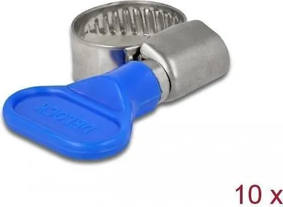 Immagine prodotto di DELOCK Schlauchschelle, Flügelmutter 10-16mm 10 Stk. blau