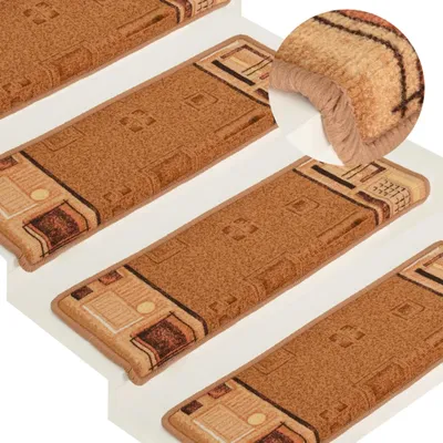 Produktbild von Möbel Stufenmatten Selbstklebend 10 Stk. 65x21x4 cm Beige - Stufenmatten 149841