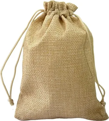 Produktbild von 1 Stück Jute-Geschenktüten 10x14cm mit Kordelzug, jutesäckchen klein, Wiederverwendbare Geschenktüten, Jutebeutel, Kleine Säckchen für Hochzeitsgeschenke, Party, Schmuckbeutel, Weihnachten