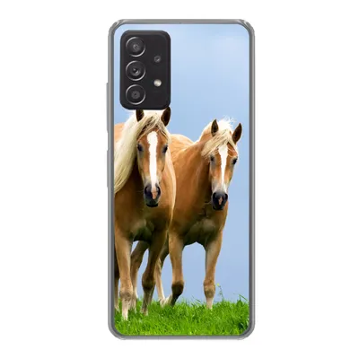 Produktbild von MuchoWow® Handyhülle Schutzhülle Hülle für Samsung Galaxy A53 5G Pferde - Gras - Luft Silikon Softcase Handy Hülle - Schutzabdeckung