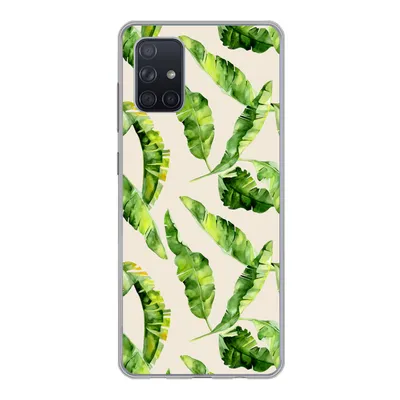 Produktbild von MuchoWow® Handyhülle Schutzhülle Hülle für Samsung Galaxy A51 Blatt - Tropisch - Muster Silikon Softcase Handy Hülle - Schutzabdeckung