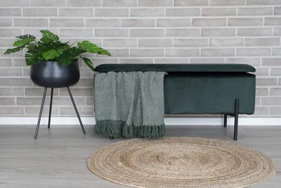 Produktbild von House Nordic Watford Sofa mit Stauraum grün Velours, schwarz.