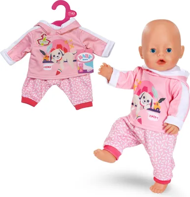 Productafbeelding van BABY born® joggingpak met hondmotief, 43 cm