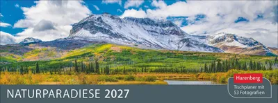 Produktbild von Naturparadiese Premium-Tischplaner 2027 - Wochenkalender mit 53 Fotografien
