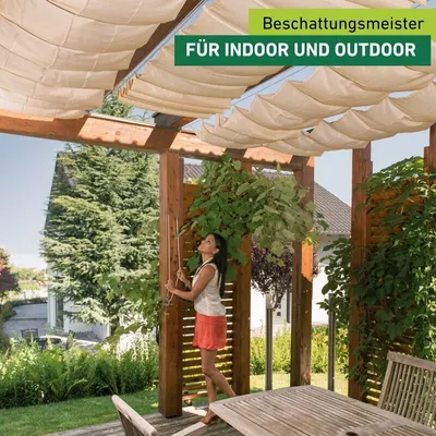 Produktbild von Seilspann-Sonnensegel 270x140cm beige/sand