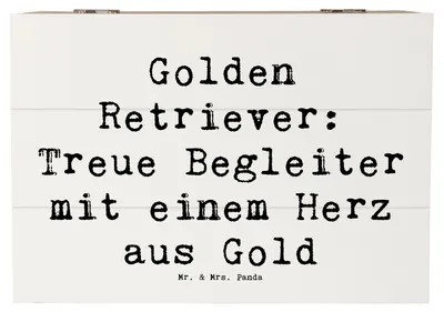 Produktbild von Mr. & Mrs. Panda fotokiste Spruch Golden Retriever Freund 22 x 15 cm - Weiß - Geschenk, wahre Freundschaft, Box, Hunderassen Beschreibung, liebevolle Natur, fotobox
