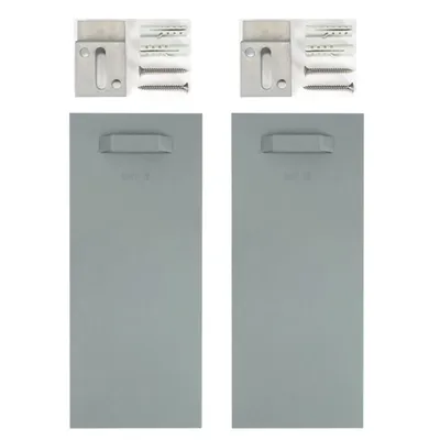 Produktbild von Selbstklebendes Befestigungsset Bilderhalter Haftbleche - 2x Halter 300x100mm + 2x Z-Haken