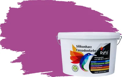 Produktbild von RyFo Colors Silikonharz Fassadenfarbe Lotuseffekt Trend Krokusviolett 10l - bunte Fassadenfarbe, weitere Violett Farbtöne und Größen erhältlich, Deckkraft Klasse 1