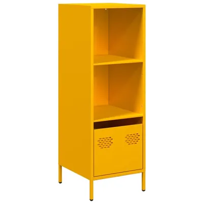 Image de Buffet haut jaune moutarde 35x39x103,5 cm acier