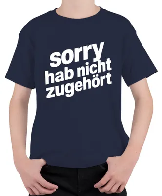 Obrázok produktu pre Prepáč, nepočul som. Zábavné, vtipné, sarkastické, darček, humor, uni, detské tričko, tmavomodrá, veľkosť 104