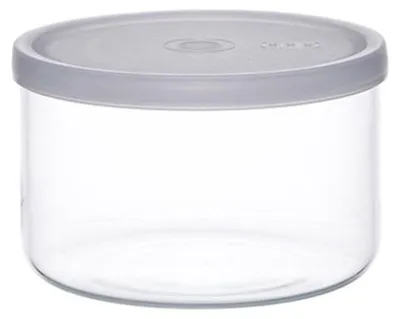 Zdjęcie produktu dla Miska do przechowywania Bohemia okrągła z pokrywką z białego szkła 400 ml
