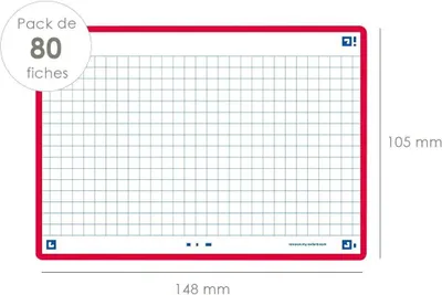 Produktbild von Oxford Karteikarten "Flash 2.0" 105 x 148 mm rot kariert 80 Stück
