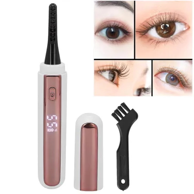 Produktbild von Elektrische Wimpernzange, wiederaufladbar über USB, 4 Temperaturstufen, beheizte Wimperndauerwelle mit LCD-Display für Frauen