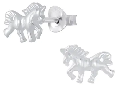 Produktbild von Pferde Schmuck: Kinder Ohrstecker, Kette oder Armband aus 925 Silber Ohrstecker